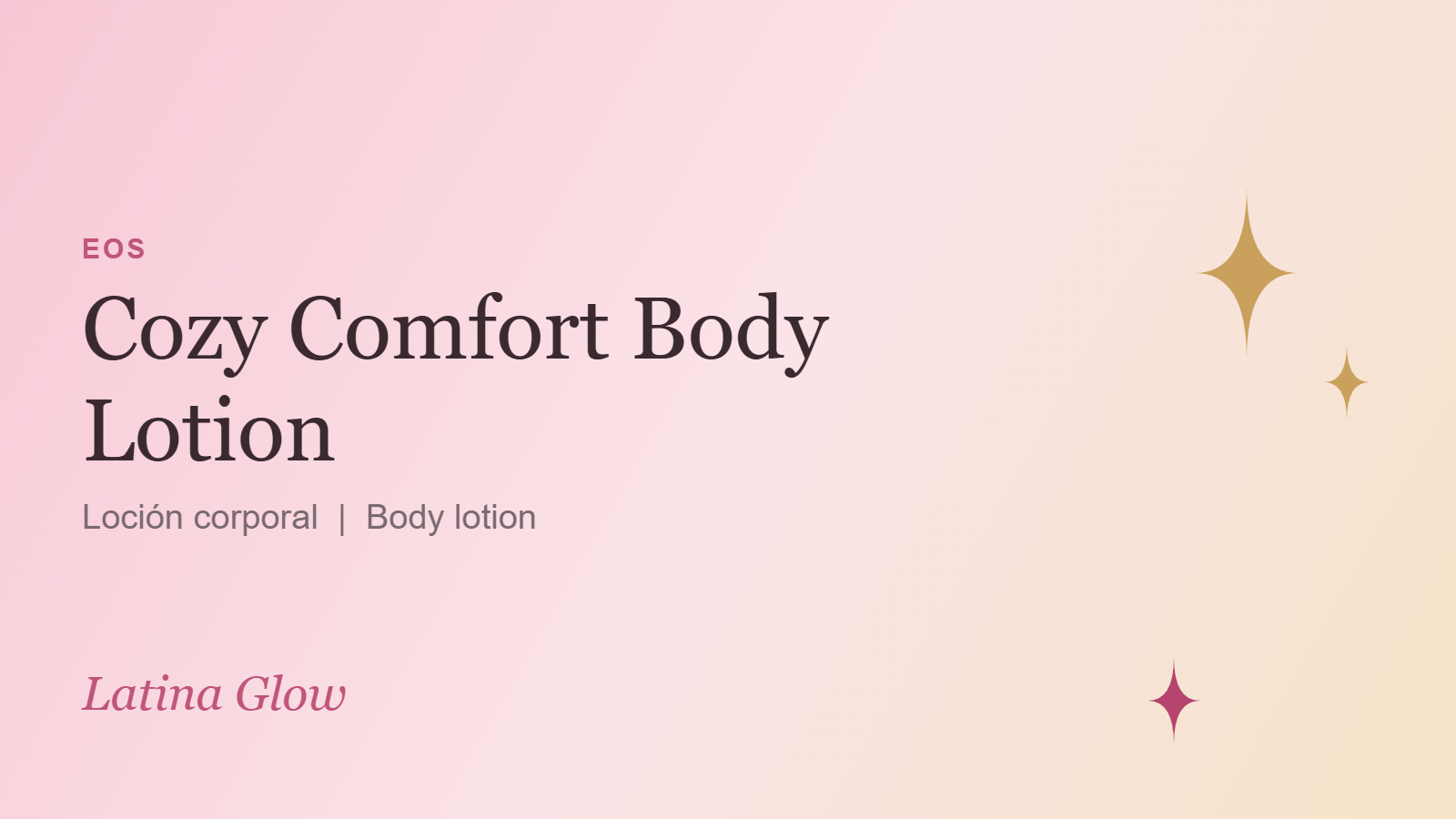 eos Cozy Comfort Body Lotion
